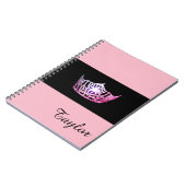 Miss America Pink Crown-laptop - Aangepaste naam Notitieboek (Linkerzijde)
