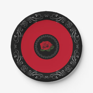 Miss America Red Rose 7" Papieren Borden Bordje