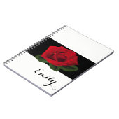 Miss America Red Rose Carnet - Nom personnalisé (Côté gauche)