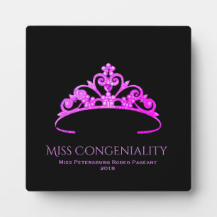 Miss America Rodeo Crown Congeniality Plaque Fotoplaat