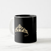 Miss America Rodeo style Gold Pageant Crown Mug (Devant gauche)