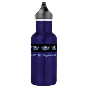 Miss America Silver-Blu Crown Pexagon Waterfles