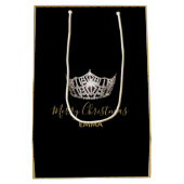 Miss America Silver Crown 2-Tone Gift Bag-Medium Medium Cadeauzakje (Achterkant)