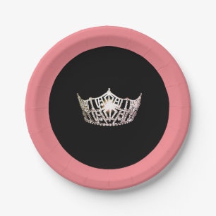 Miss America Silver Crown 7" papieren Borden Bordje