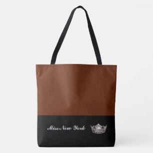 Miss America Silver Crown Canvas tas-Grote kaneel Draagtas