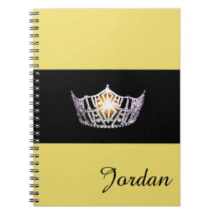 Miss America Silver Crown-laptop - Aangepaste naam Notitieboek