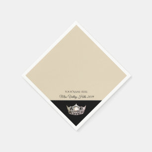 Miss America Silver Crown Paper Napkins Servet