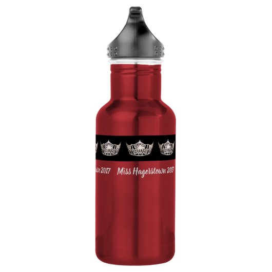 Miss America Silver Crown Pexagon Water Bottle Waterfles (Rechts)