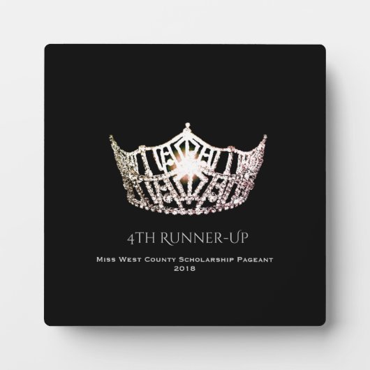 Miss America Silver Crown Runner-up Plaque Fotoplaat (Voorkant)