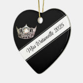 Miss America Silver Crown & Sash Ornament (Links)