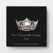 Miss America Silver Crown Titleholder Plaque Fotoplaat (Voorkant)