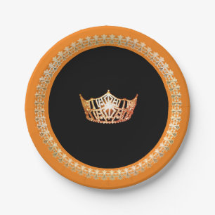 Miss America Sinaasappel 7" Papieren Borden Bordje