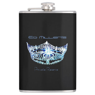 Miss America stijl Blue Crown Flask Aangepaste naa Heupfles