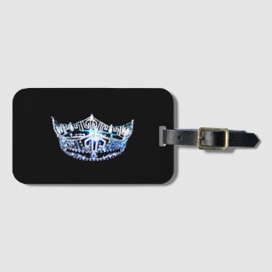 Miss America stijl Crown Bagagelabel
