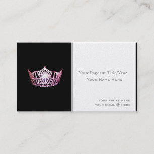 Miss America-stijl Crown Custom Visitekaartjes