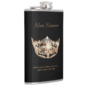 Miss America stijl Crown Flask Custom Naam Heupfles (Rechts)