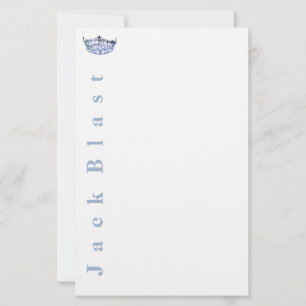Miss America-stijl Crown Stationery-Blue/White Sta Briefpapier