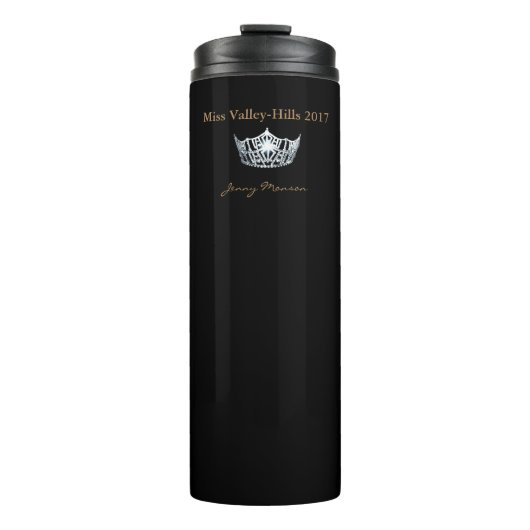 Miss America-stijl Crown Thermal Tumbler Thermosbeker (Voorkant)