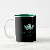 Miss America stijl Custom Naam Green Crown Mok (Links)