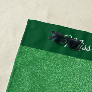 Miss America stijl Glitter Pageant Beach Towel Strandlaken