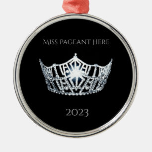 Miss America-stijl Kroonkerstversiering Metalen Ornament