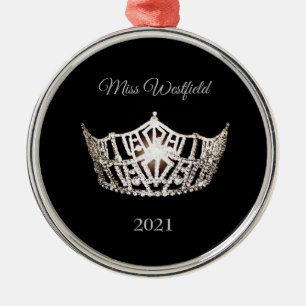 Miss America-stijl Kroonkerstversiering Metalen Ornament