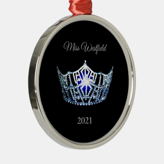 Miss America-stijl Kroonkerstversiering Metalen Ornament (Rechts)