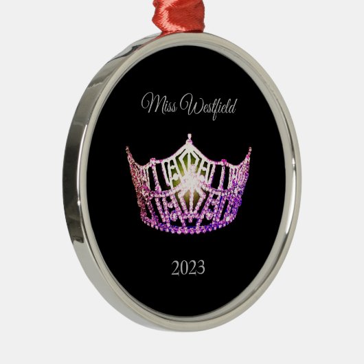 Miss America-stijl Kroonkerstversiering Metalen Ornament (Rechts)