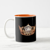 Miss America stijl Oranje Crown Mok (Links)