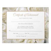 Miss America stijl Pageant Certificaten-Rozen Notitieblok (Voorkant)