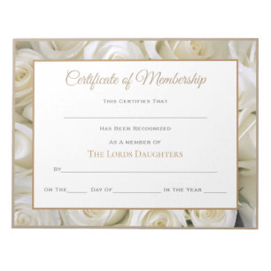 Miss America stijl Pageant Certificaten-Rozen Notitieblok
