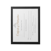 Miss America stijl Pageant Certificates-Particptn Notitieblok (Gedraaid)