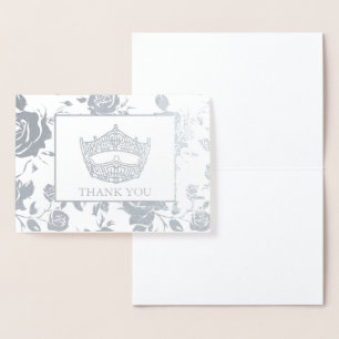 Miss America stijl Pageant Crown zilver Folie Kaarten