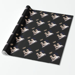 Miss America stijl Puppy & Crown Gift Wrap Cadeaupapier