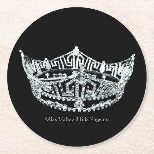 Miss America stijl Silver Crown Paper Onderzetters