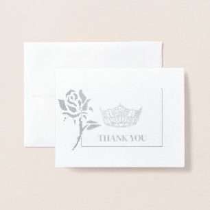 Miss America stijl verkiezing kroon Folie Kaarten