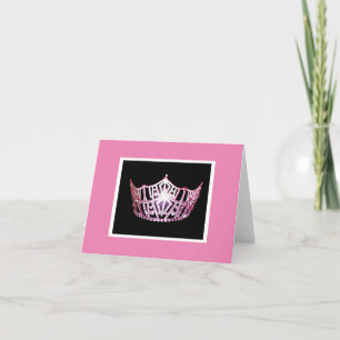 Miss America Style Crown Hartelijk dank Bedankkaart
