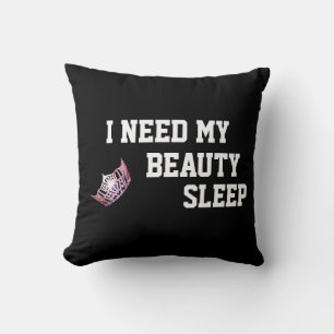 Miss America style Crown Need My Sleep Coussin