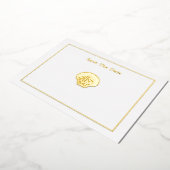 Miss America Style Crown Shell Bewaar de datum Folie Uitnodiging (Gedraaid)