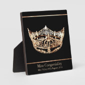 Miss America style Custom Awards Plaque (Recto)