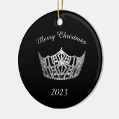 Miss America style Custom Circle Ornement (Gauche)