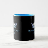 Miss America style Custom Name Bby Blue Crown Mug (Centre)