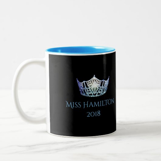 Miss America style Custom Name Bby Blue Crown Mug (Gauche)