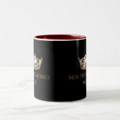 Miss America style Custom Name Gold Crown Mug (Centre)