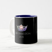 Miss America style Custom Name Multi Crown Mug (Devant gauche)