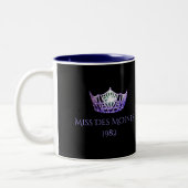 Miss America style Custom Name Purple Crown Mug (Gauche)