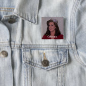 Miss America Style Custom Pageant Buttonnen Vierkante Button 5,1 Cm (In situ)