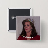 Miss America Style Custom Pageant Buttonnen Vierkante Button 5,1 Cm (Voorkant /achterkant)