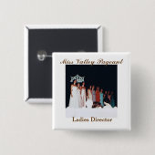 Miss America Style Custom Pageant Buttonnen Vierkante Button 5,1 Cm (Voorkant /achterkant)
