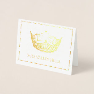 Miss America Style Folie Crown Note Kaart